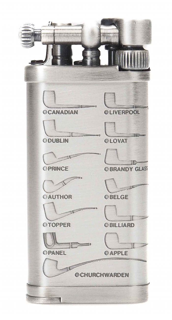 IM Corona pipe lighter, Old boy, pewter w. motives - The Danish Pipe Shop